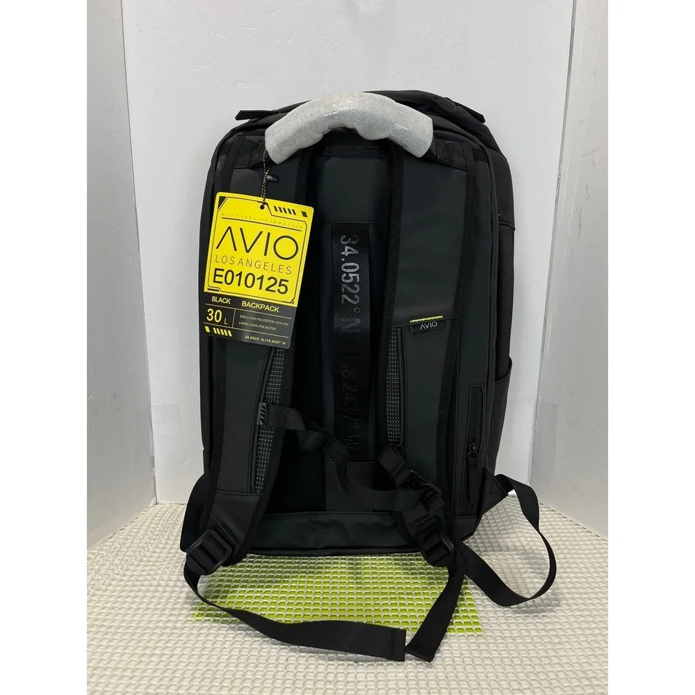 AVIO Los Angeles E010125 Black Backpack 30L Tech Laptop NEW WITH TAG Travel Bag